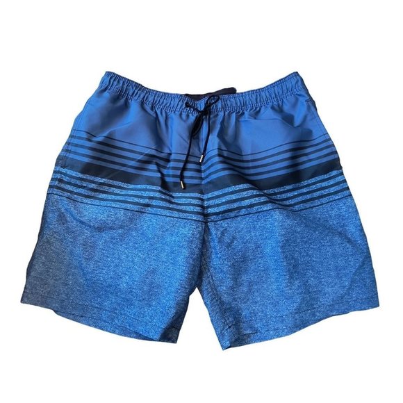 Kirkland Signature Men's Blue Stripe Swim‎ Short Men's XL NWT - Picture 2 of 3